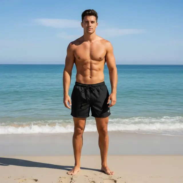 Losan Ανδρικό Μαγιό Shorts Μονόχρωμο Μαύρο