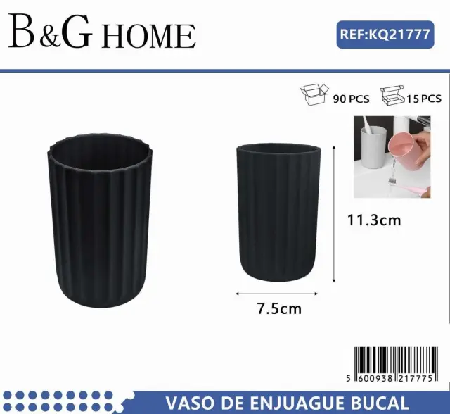 Θήκες οδοντόβουρτσας πλαστικές σε σετ 5Χ - Black - 21777 2