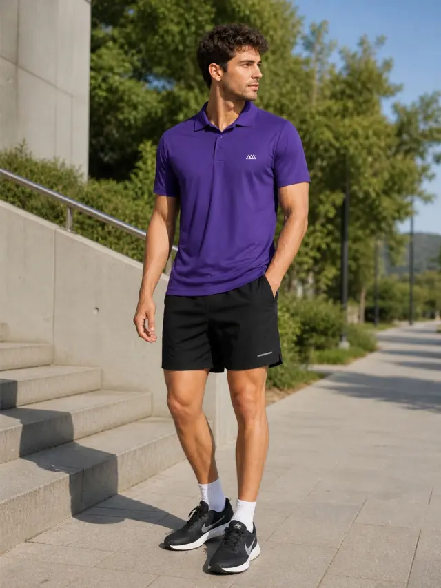 Μπλούζα Polo Noshame® Μωβ Dry Fit - 112630 - XXL