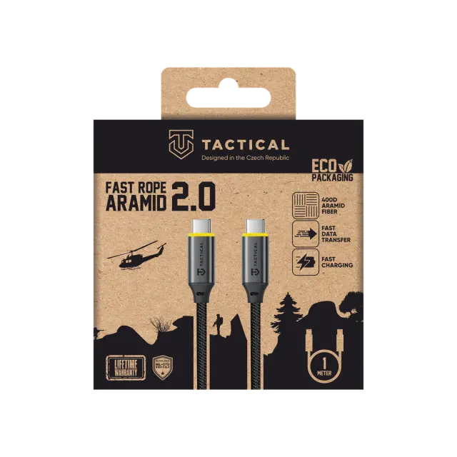 Tactical Fast Rope Aramid 2.0 Cable USB-C/USB-C 1m 2