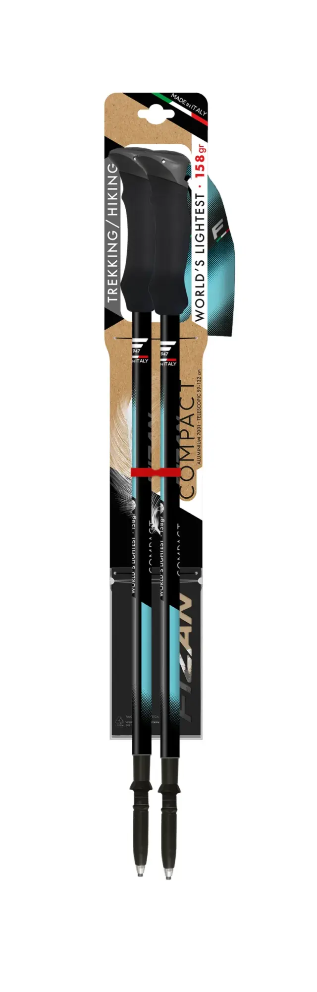 Fizan Compact Tech Τηλεσκοπικά Μπατόν Πεζοπορίας Light Blue - 100.469 3