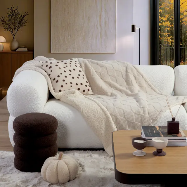 Κουβερτάκι Καναπέ Mizenie 130x180 Nef Nef Homeware, 100% ΠΟΛΥΕΣΤΕΡΑΣ - ECRU (040948)