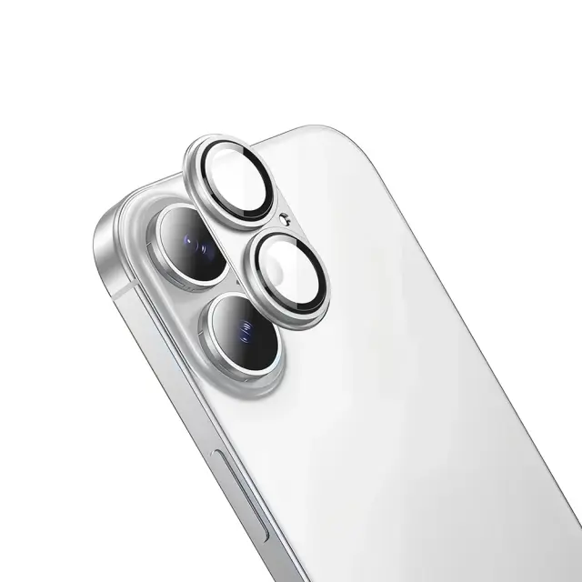 Προστασία Κάμερας Hoco Full Guard V16 Alluminum Alloy για Apple iPhone 17 Ασημί