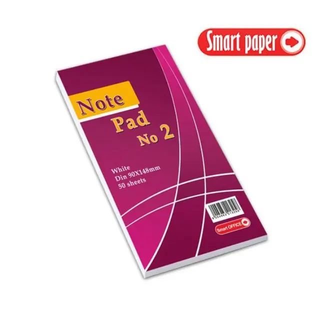 Μπλοκ κολλητό Λευκό Νο2 90x148mm