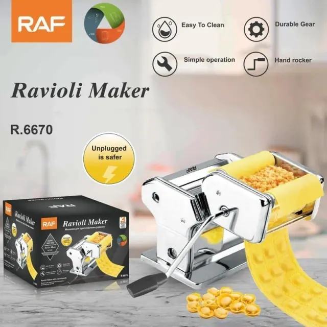 RAF Μηχανή Φύλλου/Ζυμαρικών Χειροκίνητη από Ανοξείδωτο Ατσάλι R.6670 - Ravioli Maker 92003