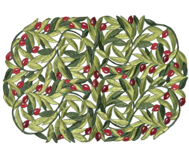 Σουπλά 2352 (35cm x 50cm) κόκκινη ελιά oval - -