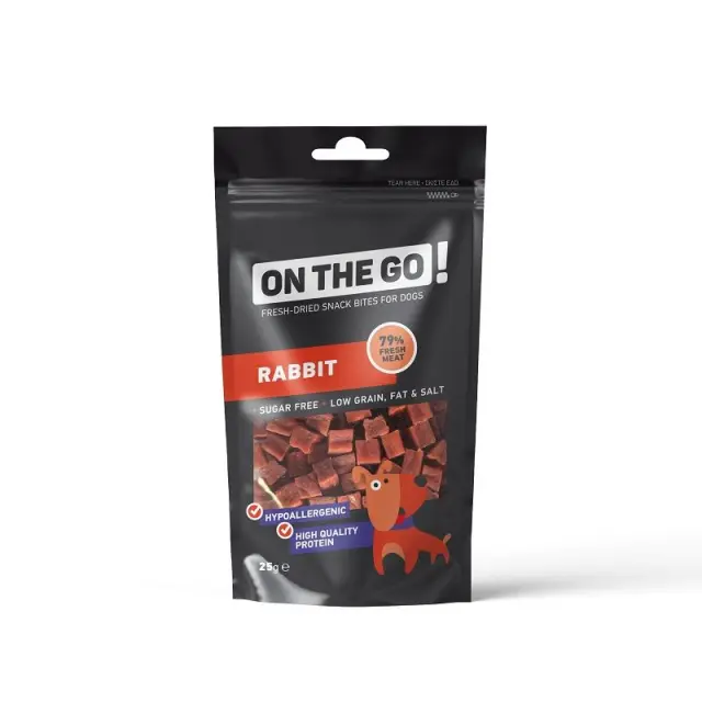 On The Go Bites Λιχουδιά Με Γεύση Κουνέλι Για Σκύλους 25gr Μονόχρωμο