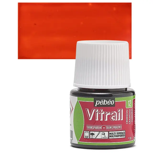 Pebeo Vitrail Διάφανο Σμάλτο - 12 Crimson - 45ml
