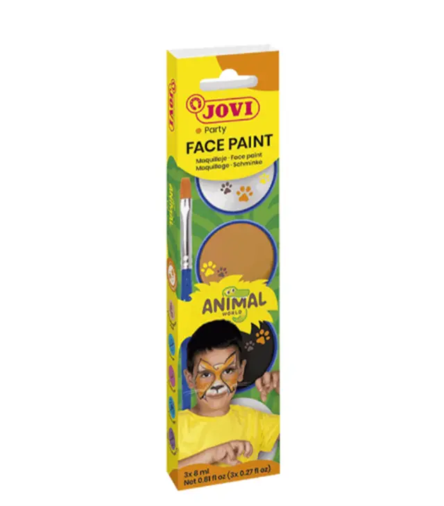 Jovi 3 χρώματα προσώπου 8ml με πινέλο και σφουγγάρι - Animal / 226.033145 (Jovi)