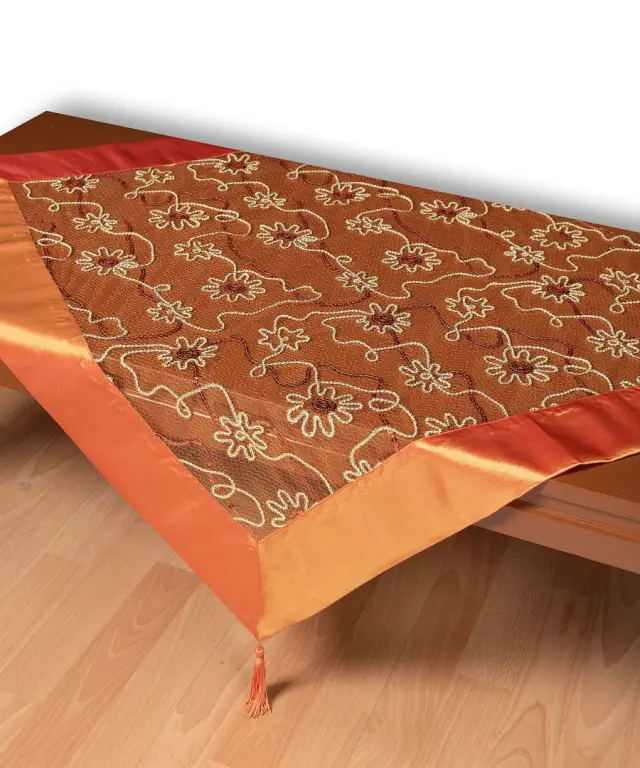 Τούλινο καρέ 7180 (85cm x 85cm) πορτοκαλί - -