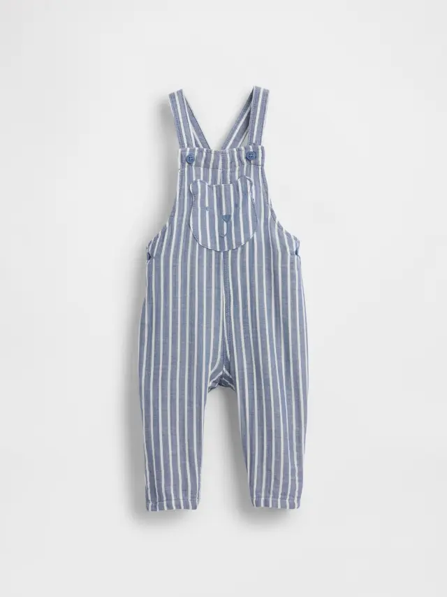 Βρεφικό Cotton-Gauze Brannan Bear Ολόσωμο Blue stripe