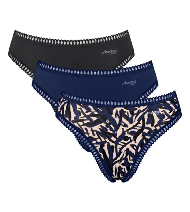 Sloggi GO Crush H High Leg C3P γυναικείο σλιπάκι σετ 3τμχ 10219663-M008-M008