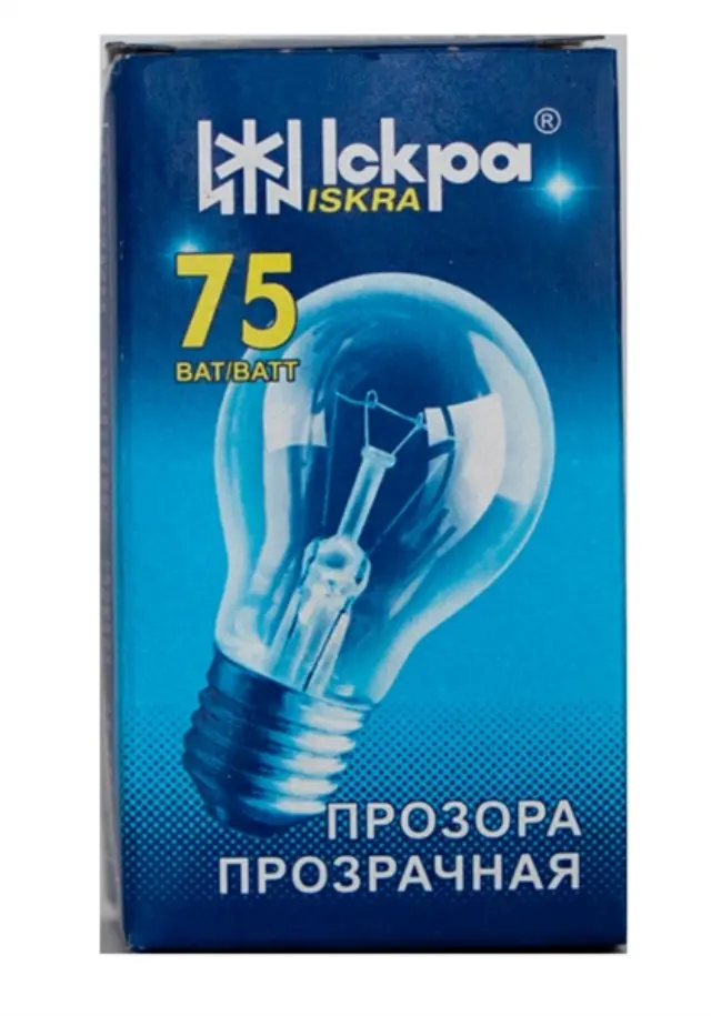 Iskra Λάμπα Κοινή Ε27/75W Διάφανη