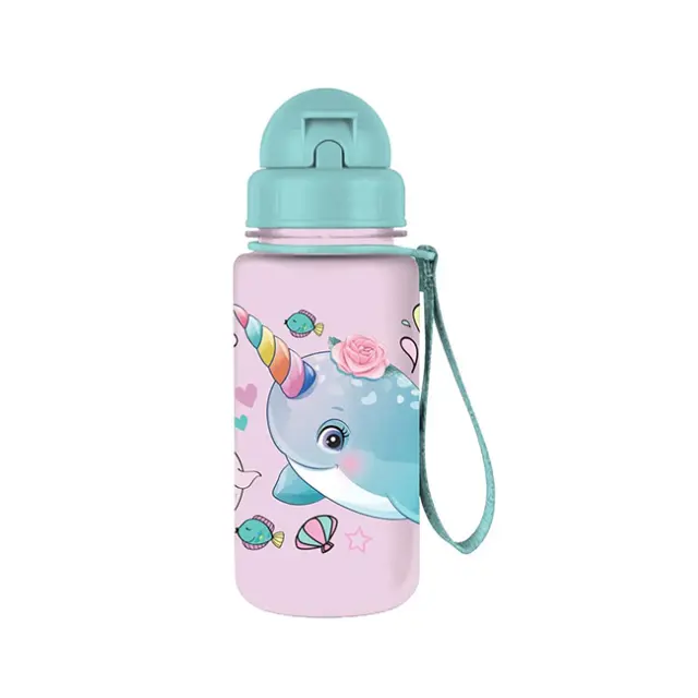 Must Παγούρι Πλαστικό με Καλαμάκι 400ml Φάλαινα (000585681)
