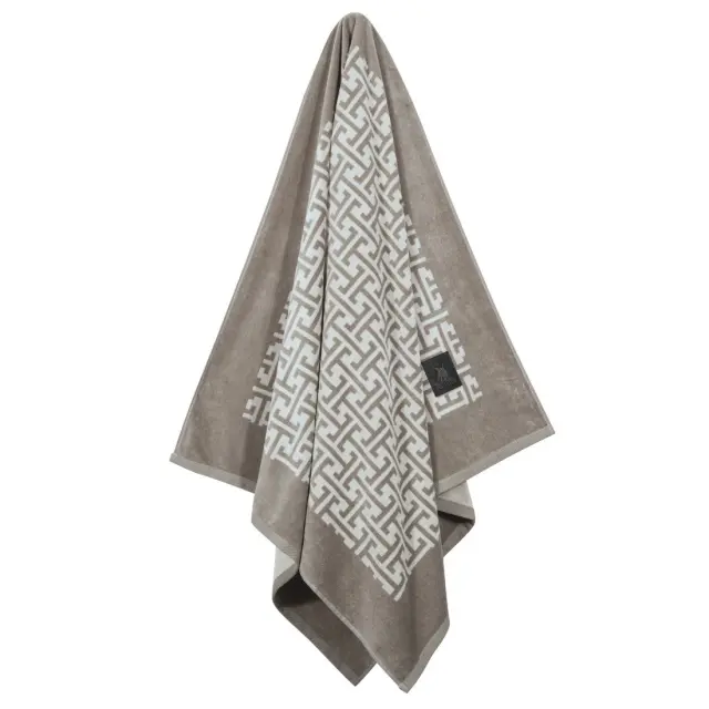 Πετσέτα Θαλάσσης 90x180 Essential Greenwich Polo Club 4006 Beige-Taupe 100% βαμβακερό 3