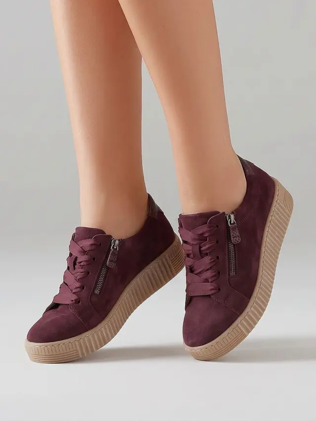 Gabor Sneakers Γυναικείο δέρμα Nubuck Μπορντώ GAB/601002 006-MULBERRY - 41 2