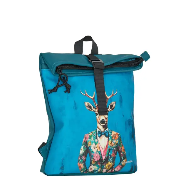 New Rebels Mart Art Roll-Top Backpack (S): Dressed Deer