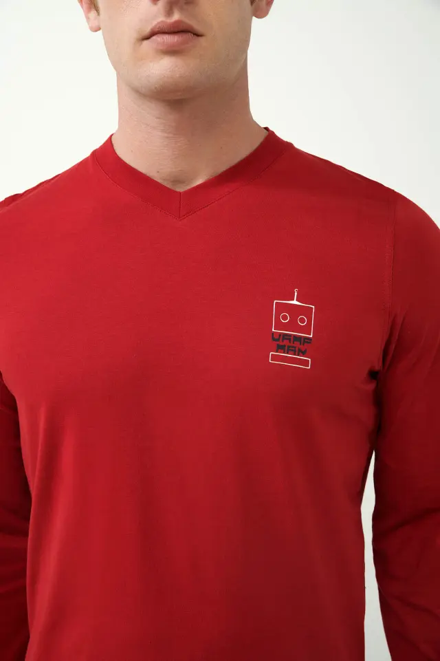 Uomo Di Vamp Ανδρική Πιτζάμα 100% Βαμβάκι S. Jersey με Ρομπότ - 2XL 2