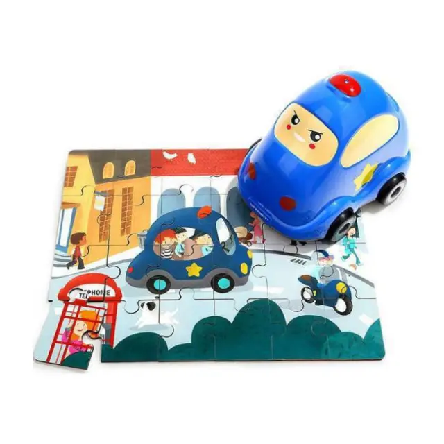TopBright Ξύλινο Puzzle Περιπολικό 24pcs (3+ ετών) 130908 2
