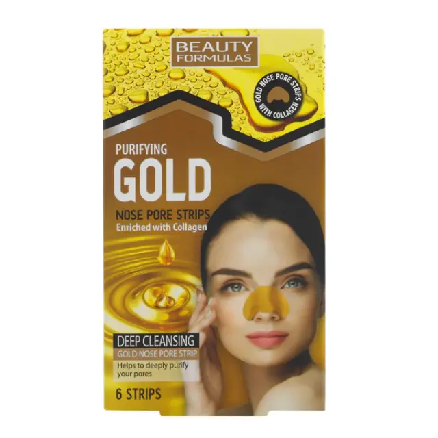 Beauty Formulas Purifying Gold Nose Pore Stripes 6τμχ