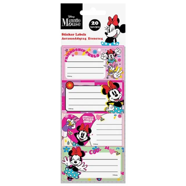 Αυτοκόλλητες Ετικέτες Disney Minnie Mouse
