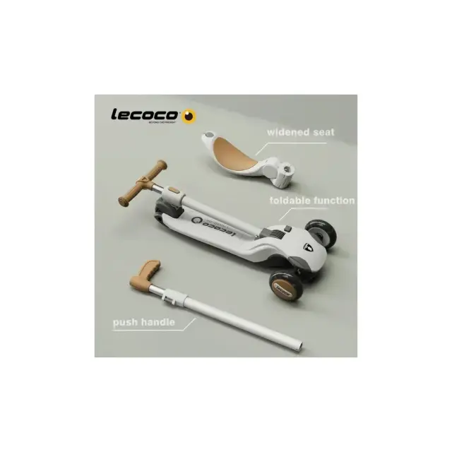 Ποδήλατο Ισορροπίας/Σκούτερ Lecoco C-speed LV3-c Καφέ L-692951 3