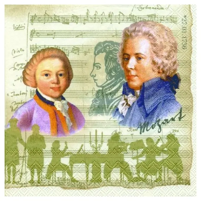 Χαρτοπετσέτα για Decoupage, Mozart cream, 1τεμ.