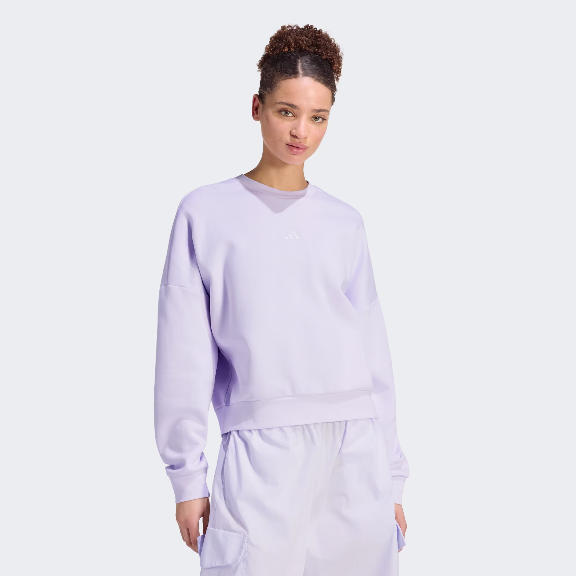 Adidas Small Logo Feelcozy Sweatshirt Purple KX0777 - XL 3