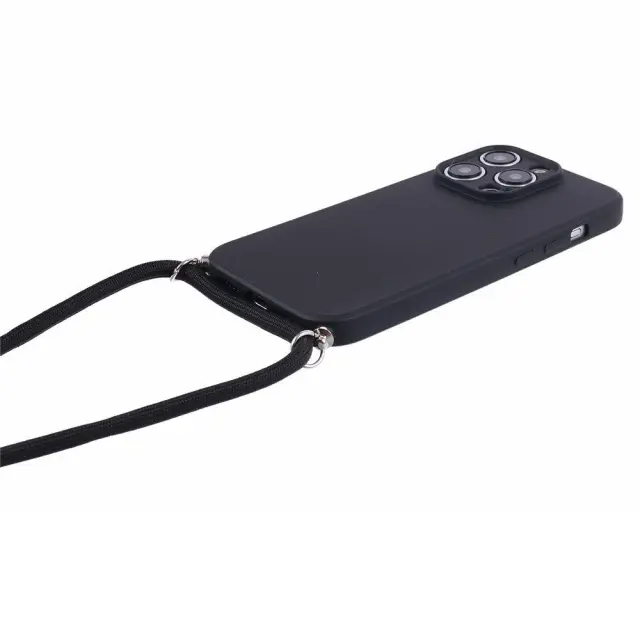 Θήκη με Κορδόνι για τον Λαιμό για iPhone 15 Pro- Black OEM 3