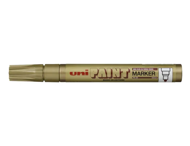 Μαρκαδόρος Σχεδίου Uni Paint Marker PX-20 Medium με πάχος μύτης 2.2-2.8mm - ΧρυσόPX-20-XPYΣO
