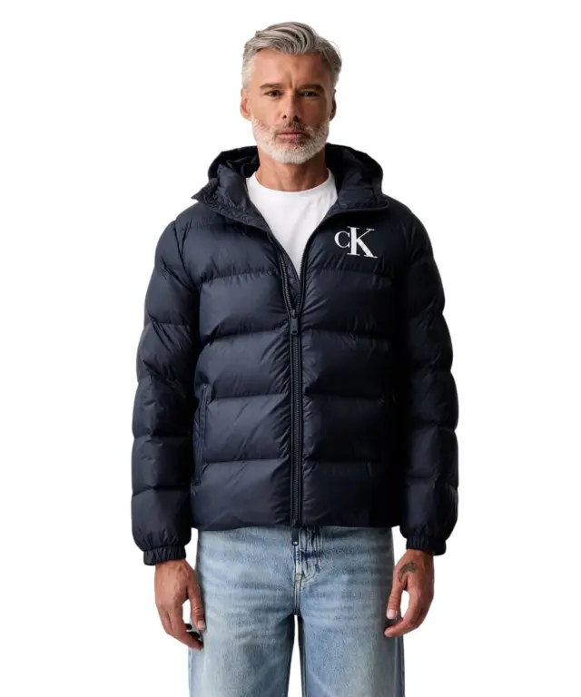 Calvin Klein - Ανδρικό Μπουφάν Ls Ltwt Nylon Padded Hooded Puff LV04RG513G-CEF Μπλε 2