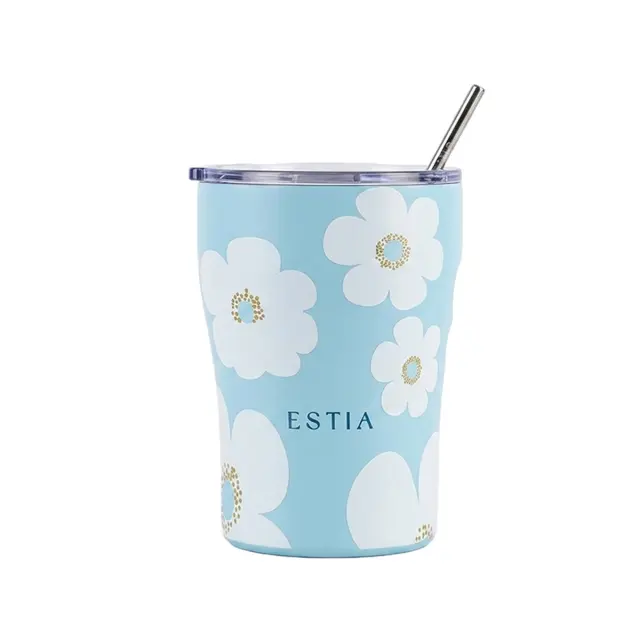 ESTIA ΘΕΡΜΟΣ COFFEE MUG SAVE THE AEGEAN 350ml BLUE DAISY