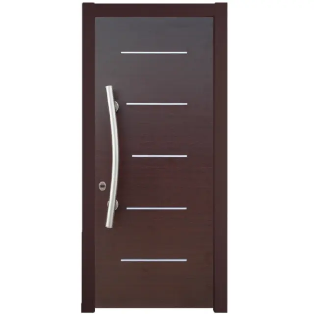 Θωρακισμένη πόρτα Wenge με inox / KP113 2