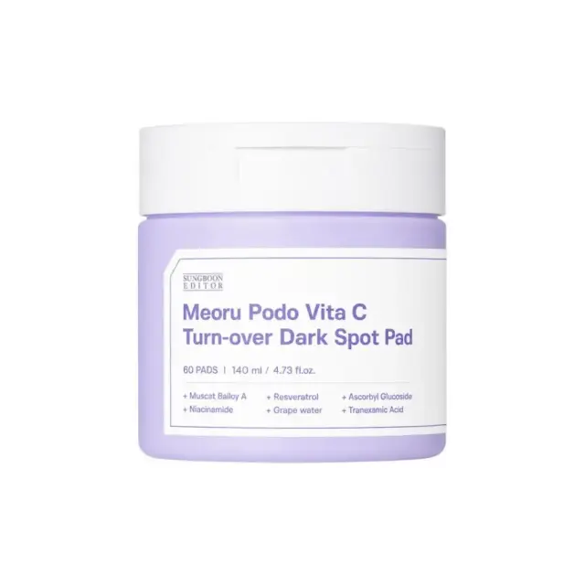 Sungboon Editor Meoru Vita C Turn-over Dark Spot Pad Επιθέματα Προσώπου για Λάμψη, Ήπια Απολέπιση και Ενυδάτωση, 140ml (80 pads)