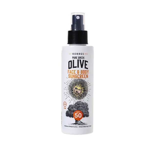 ΚΟΡΡΕΣ Olive Αντηλιακό Γαλάκτωμα Προσώπου-Σώματος SPF50, 150ml