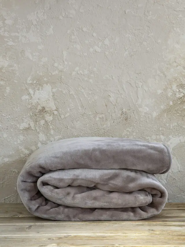 Κουβέρτα 160x220 Μονή Βελουτέ 550gsm Nima Coperta 100% Πολυέστερ- Cigar Beige 2