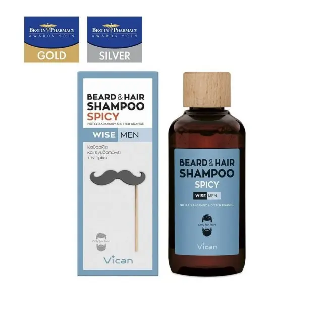 Wise Men | Beard & Hair Shampoo Spicy | Σαμπουάν για τα Μαλλιά & τη Γενειάδα | 200ml 2