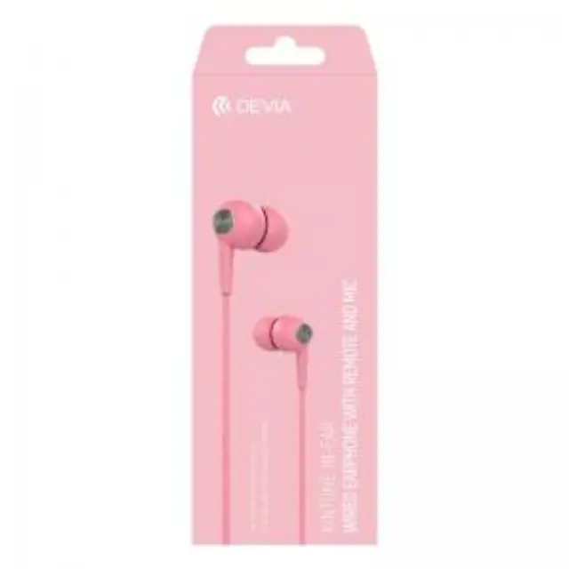 Hands Free Stereo Devia EM018 3.5mm Kintone Ροζ N58906 3
