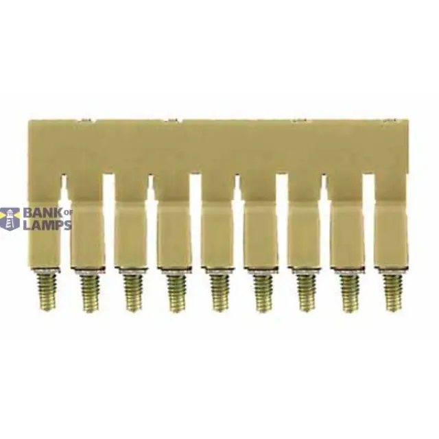 Cross-connector (terminal), when screwed in, yellow, 32 A, Number of poles: 9, Pitch in mm (P): 5.10, Insulated: Yes, Width: 7 mm