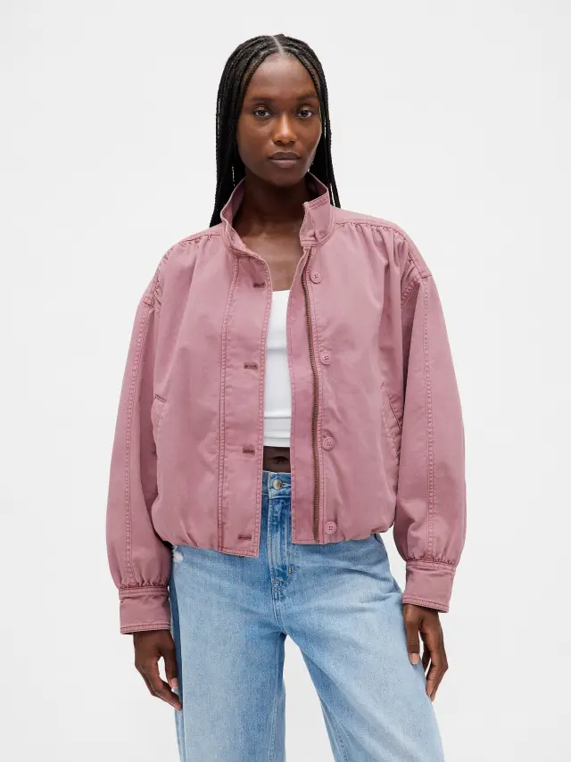Τουίλ Φουσκωτό Μπουφάν Mauve pink wash - S