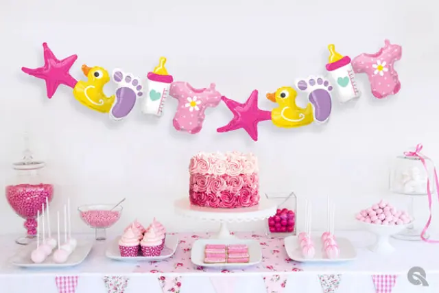 Γιρλάντα Φοιλ Baby Pink 104 εκ / 2 τεμ