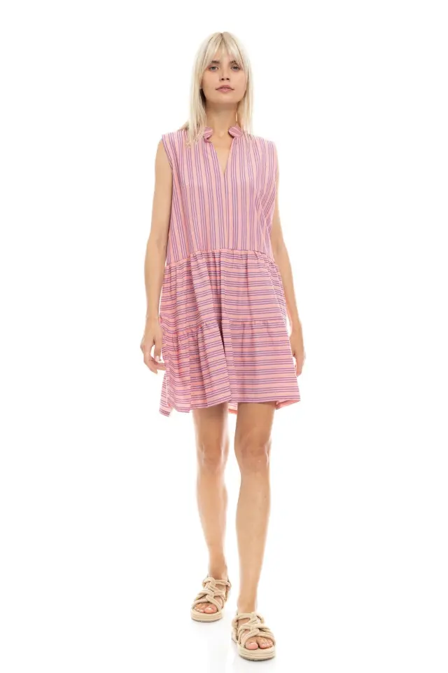 Beachwear Stripe Pink B442 Type Pink Label