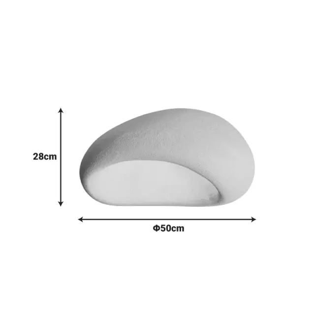Φωτιστικό οροφής led Zulcere pakoworld E27 λευκό ps 50x28εκ 3