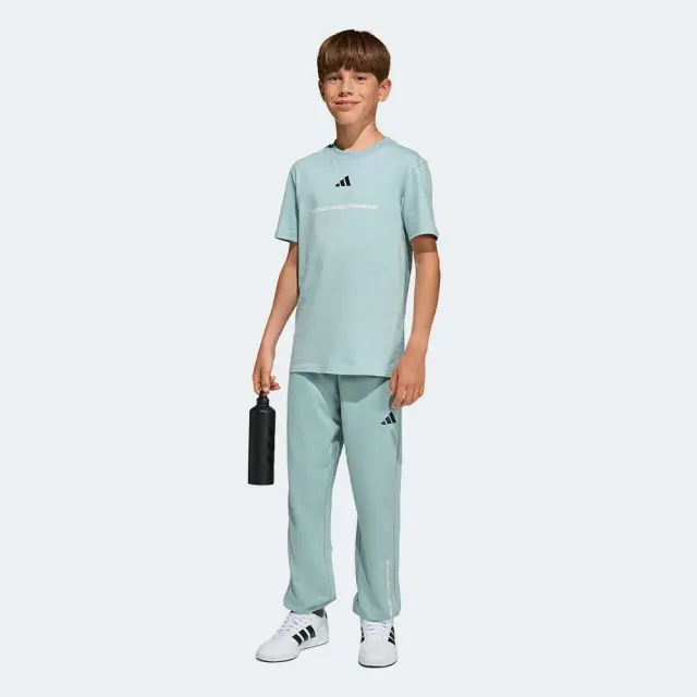 adidas Sportswear Boy's Slogan Single Jersey Tee Πράσινο Ανοιχτό KG5190 (adidas Sportswear) 2