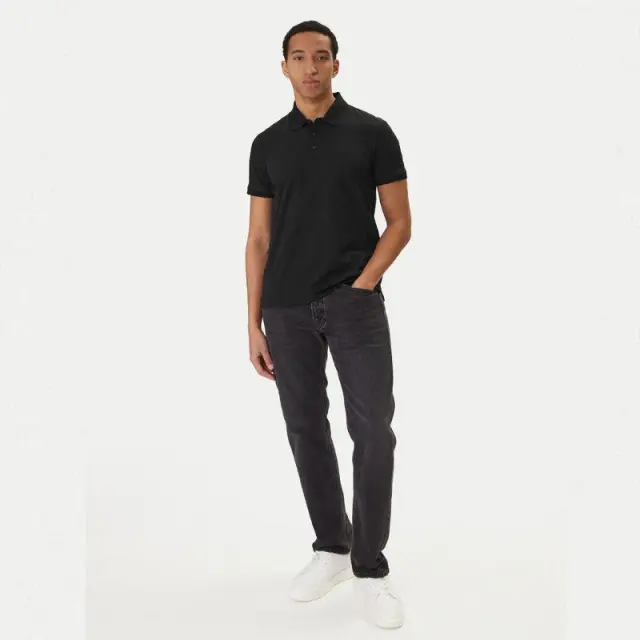 Calvin Klein - Ανδρικό T-Shirt Polo Classic Logo LV04RD255G-UB1 Μαύρο - XL 2