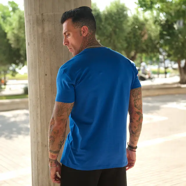 T-shirt Noshame® Μπλε με patch triangle - 142556 - XXL 2