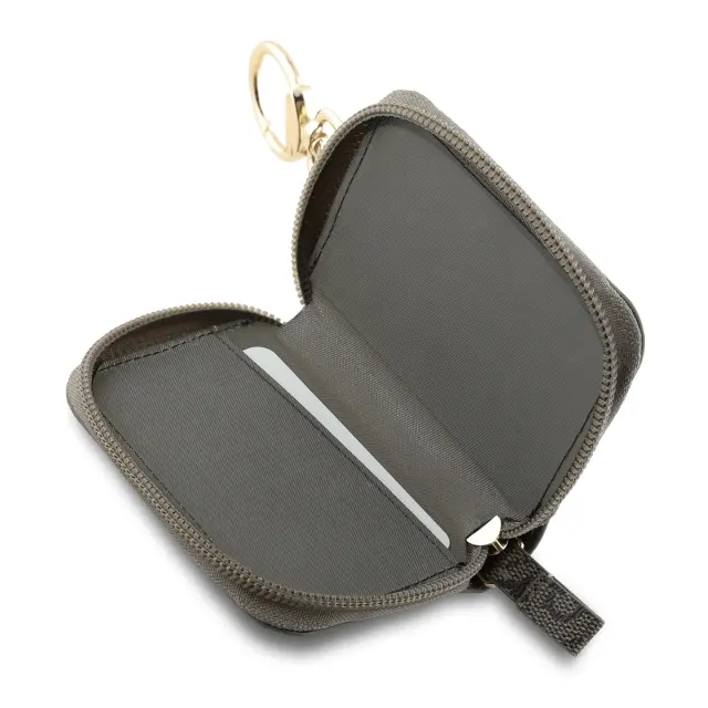 Guess PU 4G Script Logo Key Pouch Brown 3