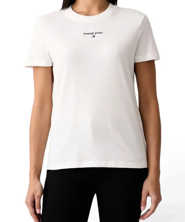 Tommy Hilfiger - Γυναικείο T-shirt Classic Logo Ss Tee Regular Fit DW0DW23527-YBL Λευκό 3