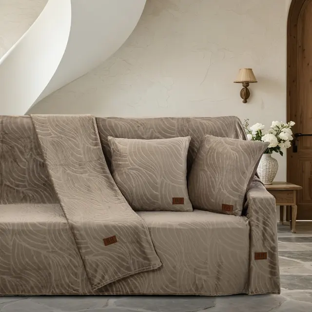 Beauty Home Μαξιλαροθήκη διακοσμητική Sienna Art 8672 50x50 Μόκα