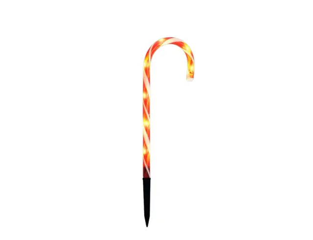 Διακοσμητικό μπαστούνι Candy Cane με φωτισμό LED και ύψος 47cm - 8 τεμάχια AXF204300 2